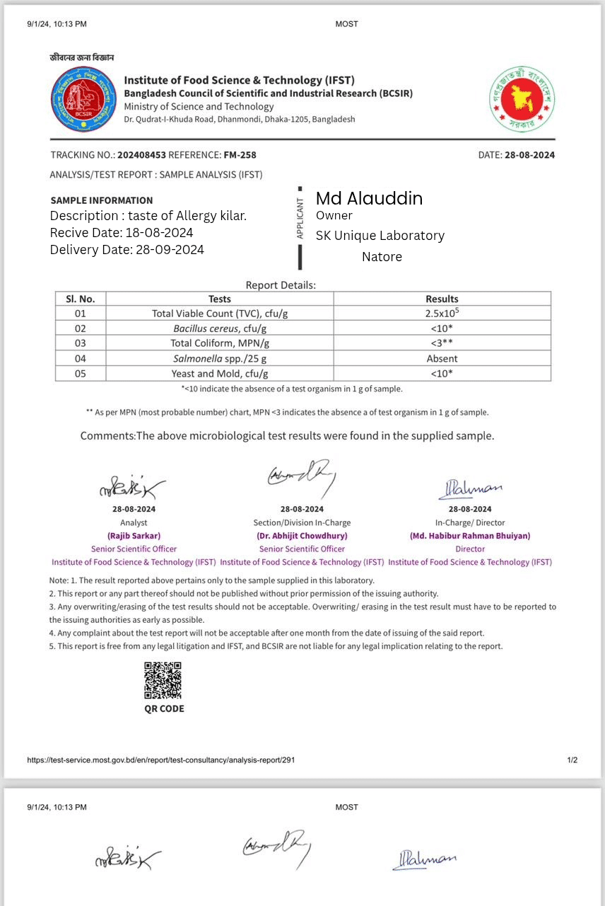 BCSIR Certificate